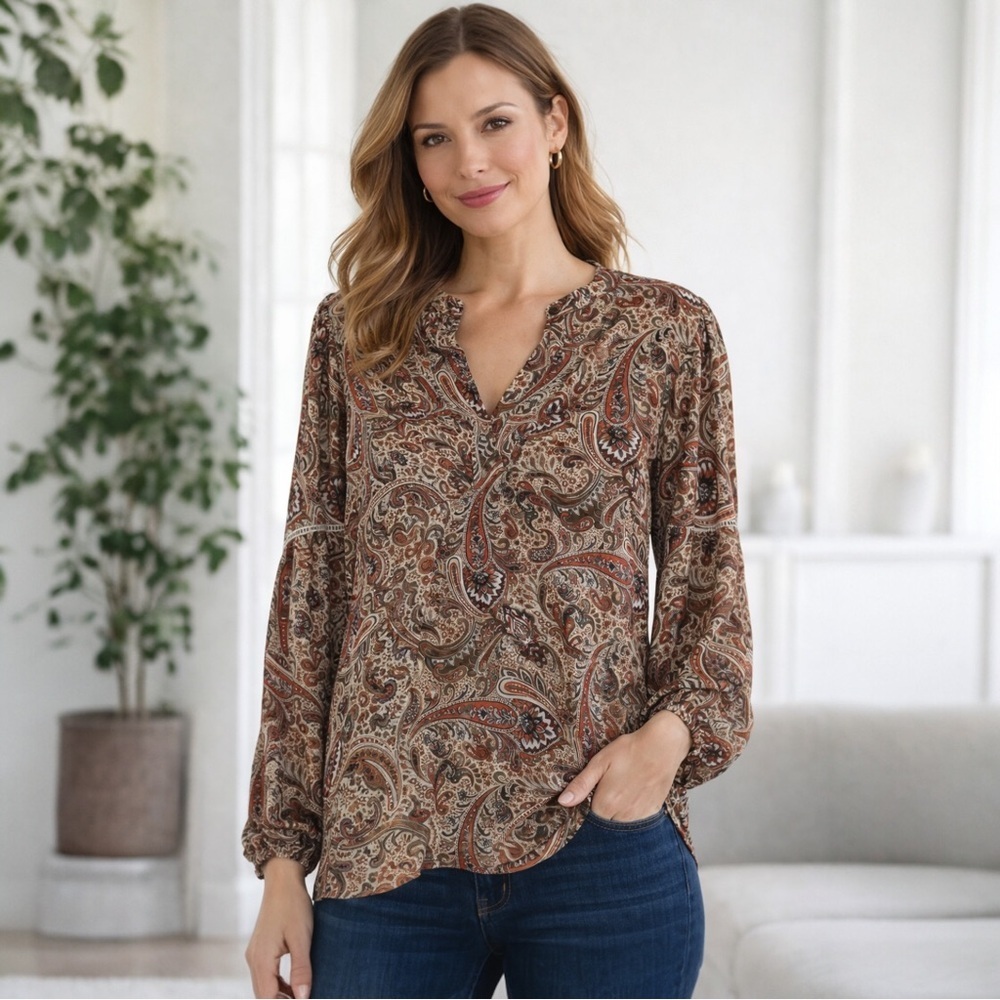 CB Established 1962 Paisley Boho Blouse – Women’s 2X
